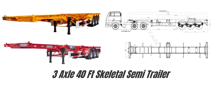 How to Choose a Skeletal Semi Trailer? - Tri Axle Skeletal Trailer for Sale