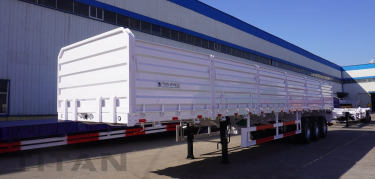 3 Axle 40 Ton Sidewall Bulk Cargo Semi Trailer for Sale in Congo