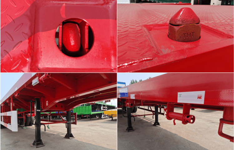 Tri Axle 40 Ft Flatbed Container Trailer prices for Sale in Ghana