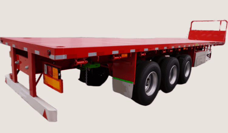 3 Axle Flat Bed Trailers 40 Ft with Front Board for Sale
