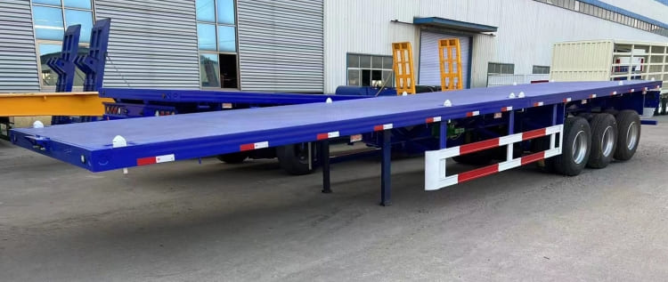 New 3 Axle 45 Ft Semi Truck Flatbed Trailers Prices for Sale in Guinea