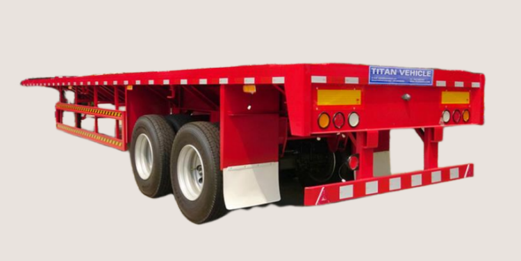 2 Axles 48 Foot Flatbed Container Trailer for Sale in Tanzania