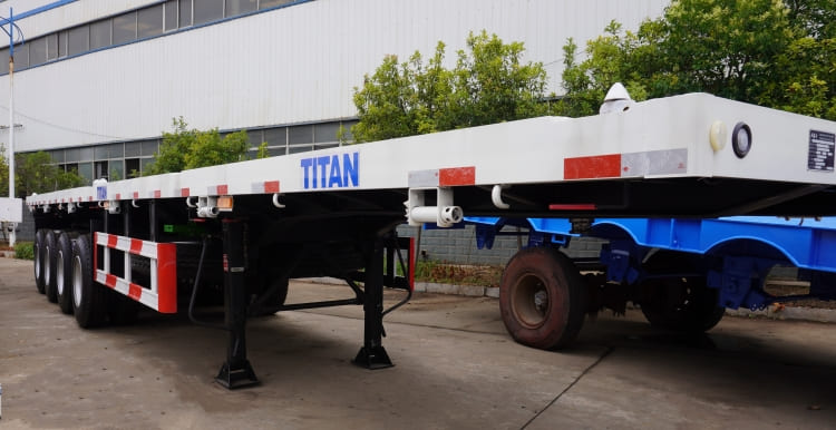 4 Axle 48 Ft Flatbed Container Semi Trailer for Sale in Nigeria