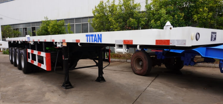 4 Axle 48 Ft Flatbed Container Semi Trailer for Sale in Nigeria