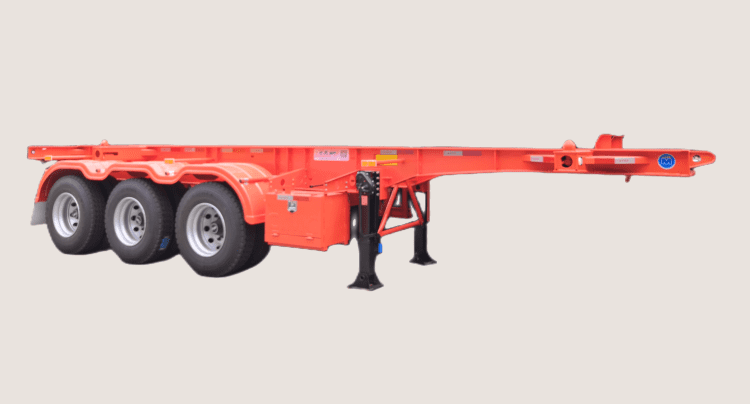Tri Axle 20 Ft Shipping Container Chassis Trailers for Sale in Tanzania