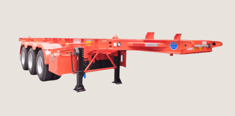 Tri Axle 20 Ft Shipping Container Chassis Trailers for Sale in Tanzania