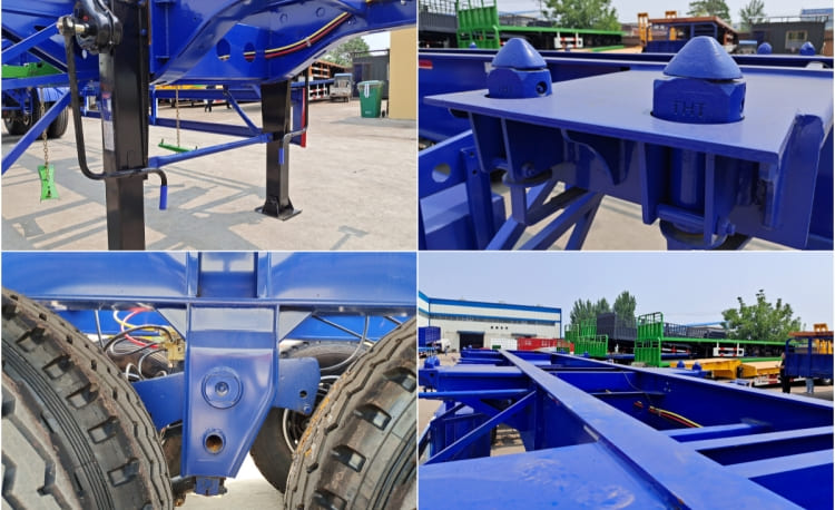 2 Axle 40 Ft Container Skeletal Semi Trailer for Sale in Senegal