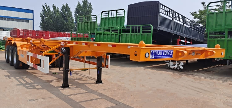 Tri Axle 40feet Skeletal Container Semi Trailer for Sale in Ghana
