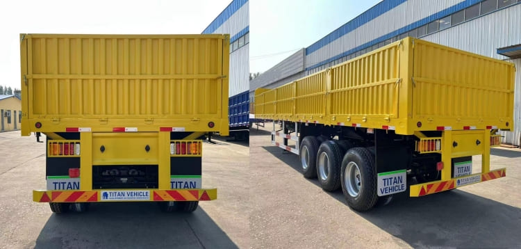  3 Axle 60 Tons Drop Sided Trailers for Sale in Tanzania