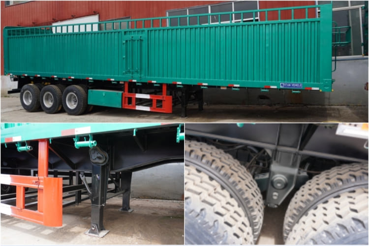 Tri Axle 50 Ton Sidewall Cargo Semi Trailer for Sale in Kenya