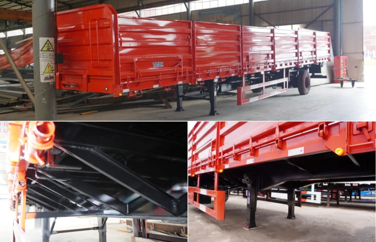 Single Tire 60 Ton Sidewall Stake Fence Semi Trailer for Sale