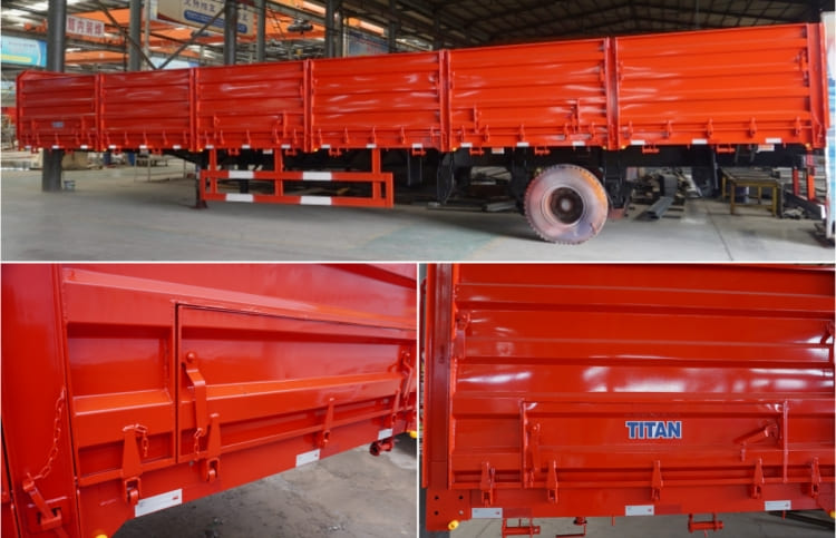 Single Tire 60 Ton Sidewall Stake Fence Semi Trailer for Sale