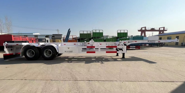 2 Axle 40ft Gooseneck Container Skeleton Trailer for Sale in Tanzania | Skeleton Container Trailer