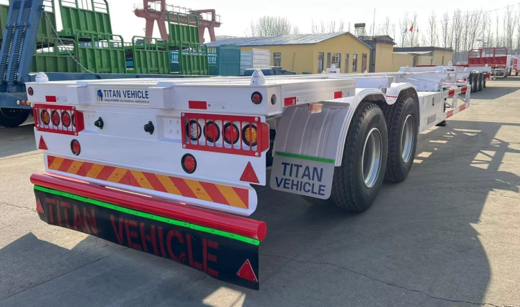 2 Axle 40ft Gooseneck Container Skeleton Trailer for Sale in Tanzania | Skeleton Container Trailer