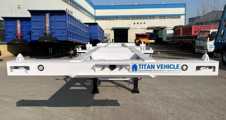 2 Axle 40ft Gooseneck Container Skeleton Trailer for Sale in Tanzania | Skeleton Container Trailer