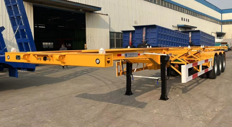 Container Skeletal Trailer Chassis | Tri Axle Skeletal Container Trailer | Multi Function Skeletal Trailer