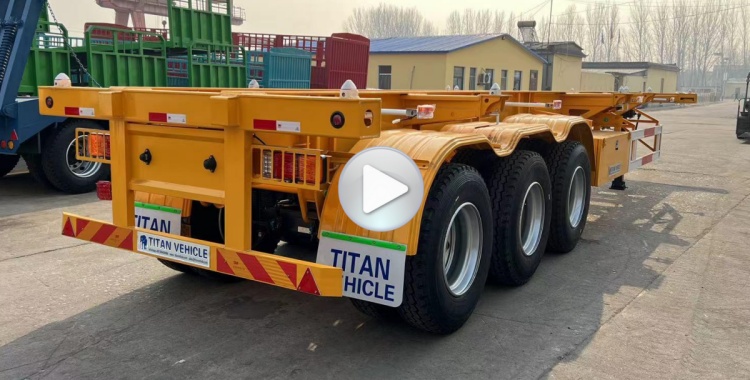 Container Skeletal Trailer Chassis | Tri Axle Skeletal Container Trailer | Multi Function Skeletal Trailer