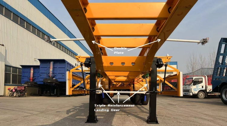 Container Skeletal Trailer Chassis | Tri Axle Skeletal Container Trailer | Multi Function Skeletal Trailer