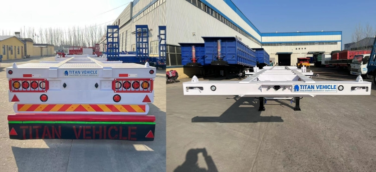 Shipping Container Transport Trailer | Gooseneck Skeletal Trailer Skeleton Semi Trailer | 40 Foot Chassis for Sale