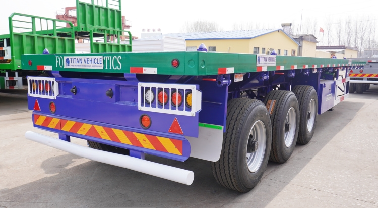 40ft Flatbed Trailer for Sale in Zimbabwe Harare | Single Tire 40 Foot Flatbed Trailer 