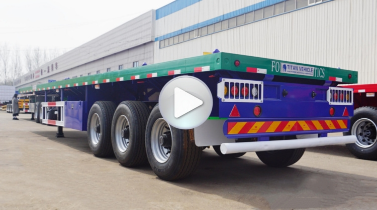 40ft Flatbed Trailer for Sale in Zimbabwe Harare | Single Tire 40 Foot Flatbed Trailer 