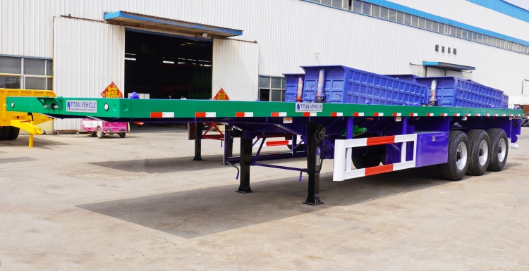 40ft Flatbed Trailer for Sale in Zimbabwe Harare | Single Tire 40 Foot Flatbed Trailer 