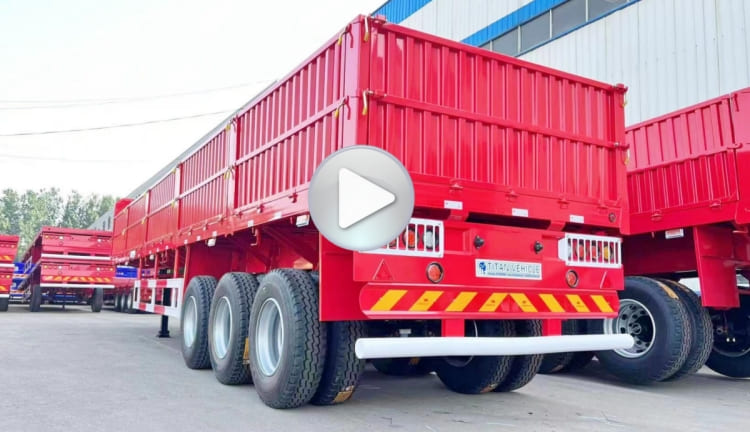 3 Axle Flatbed Semi Trailer with Side Walls for Sale in Congo