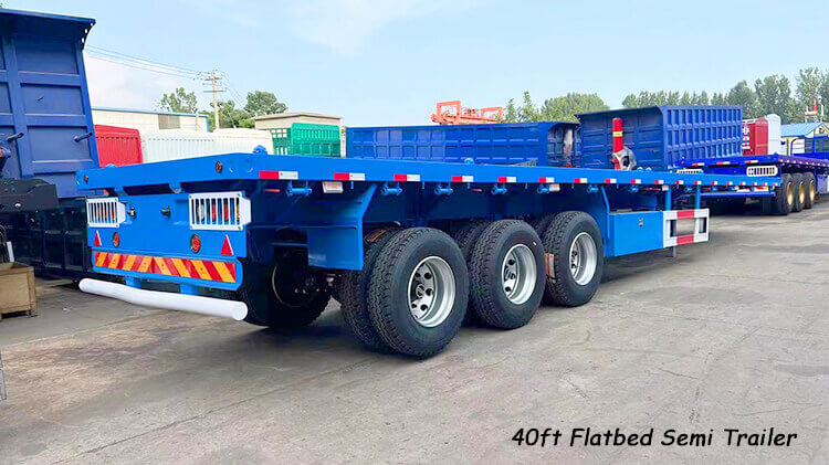 40ft 3 Axle Container Flatbed Trailer for Sale in Tanzania