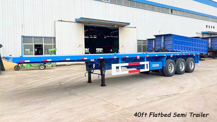40ft 3 Axle Container Flatbed Trailer for Sale in Tanzania