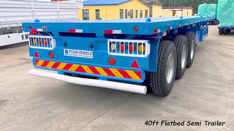 40ft 3 Axle Container Flatbed Trailer for Sale in Tanzania