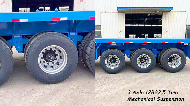 40ft 3 Axle Container Flatbed Trailer for Sale in Tanzania