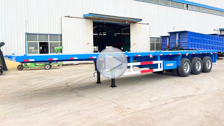 40ft 3 Axle Container Flatbed Trailer for Sale in Tanzania