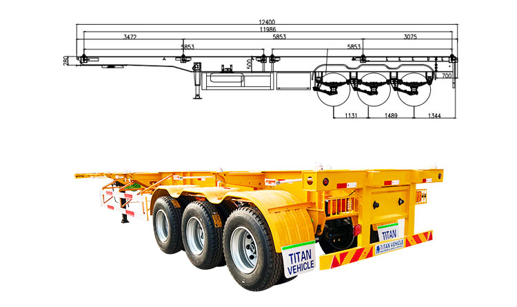 3 Axle Chassis | Tri Axle Container Chassis for Sale in Trinidad