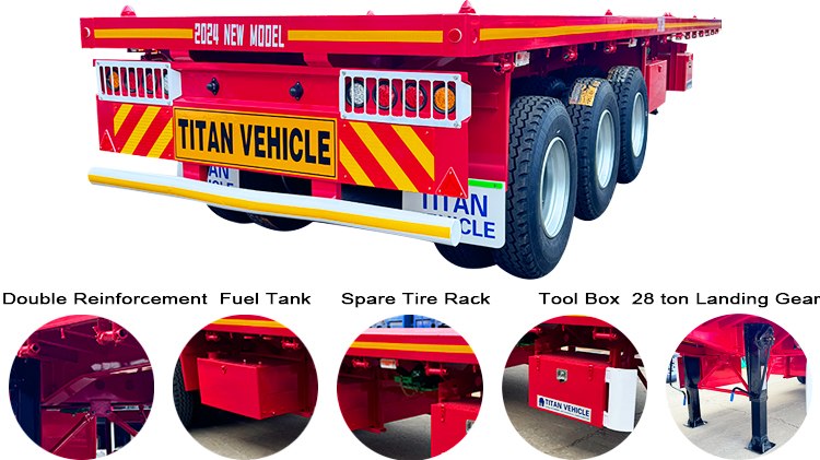 3 Axle Flatbed Trailer for Sale in Tanzania