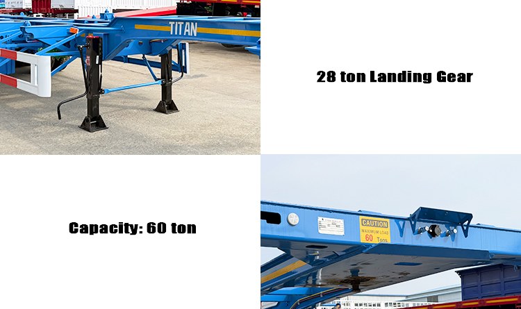 3 Axle 40 Foot Container Chassis Trailer for Sale in Angola