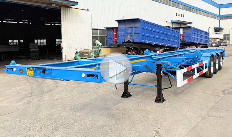 3 Axle 40 Foot Container Chassis Trailer for Sale in Angola