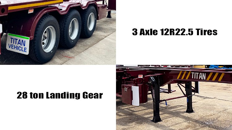3 Axle 40 Ft Shipping Container Trailer for Sale in Guyana