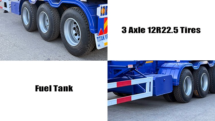 Tri Axle 40 Ft Container Chassis Trailer for Sale in Guyana