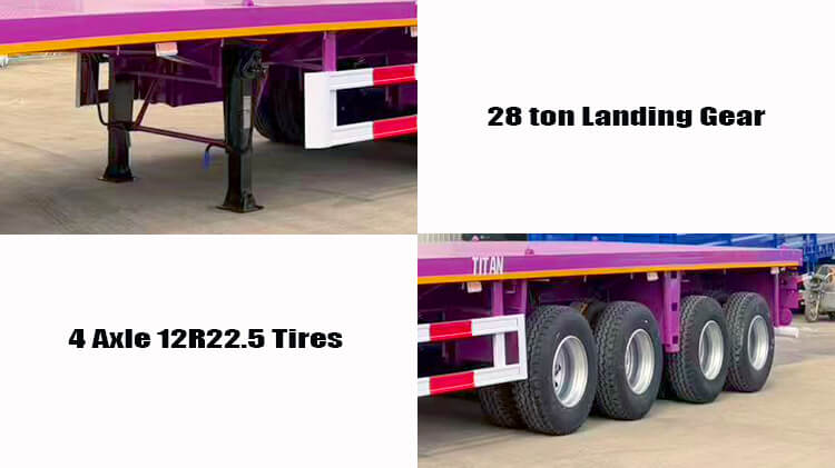Titan 4 Axle Flatbed Trailer for Sale Price in Saint Martin