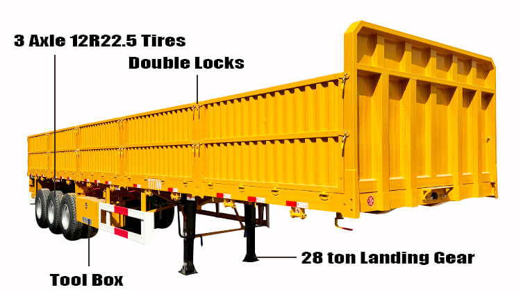 3 Axle Side Wall Trailer for Sale in Sierra Leone