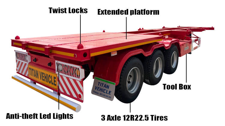 40 Ft Shipping Container Chassis for Sale in Ghana
