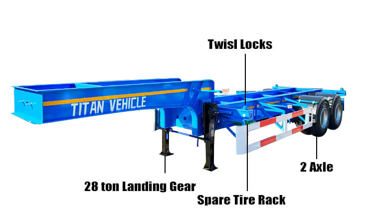 20 Ft Container Chassis for Sale in Mexico