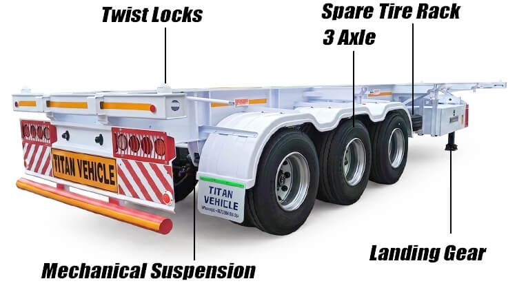 3 Axle Skeletal Semi Trailer for Sale in Kenya