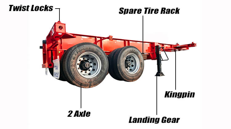 Titan 2 Axle 20 Ft Skeletal Trailer for Sale in Guam