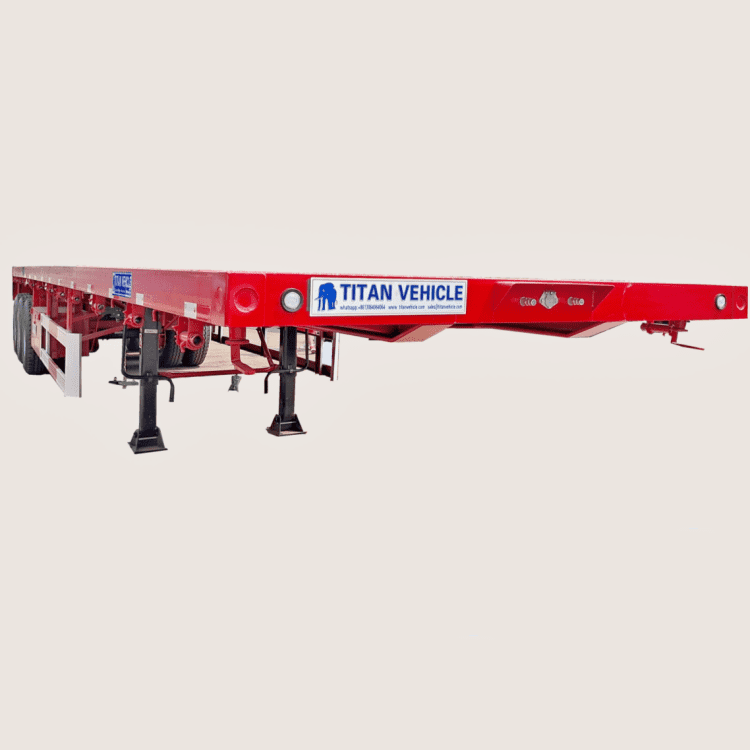 Tri Axle 40 Ft Flatbed Container Trailer