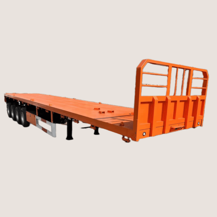 4 Axles 40/20 Ft Flatbed Semi Trailers with Boards