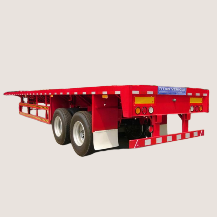 2 Axles 48 Foot Flatbed Container Trailer