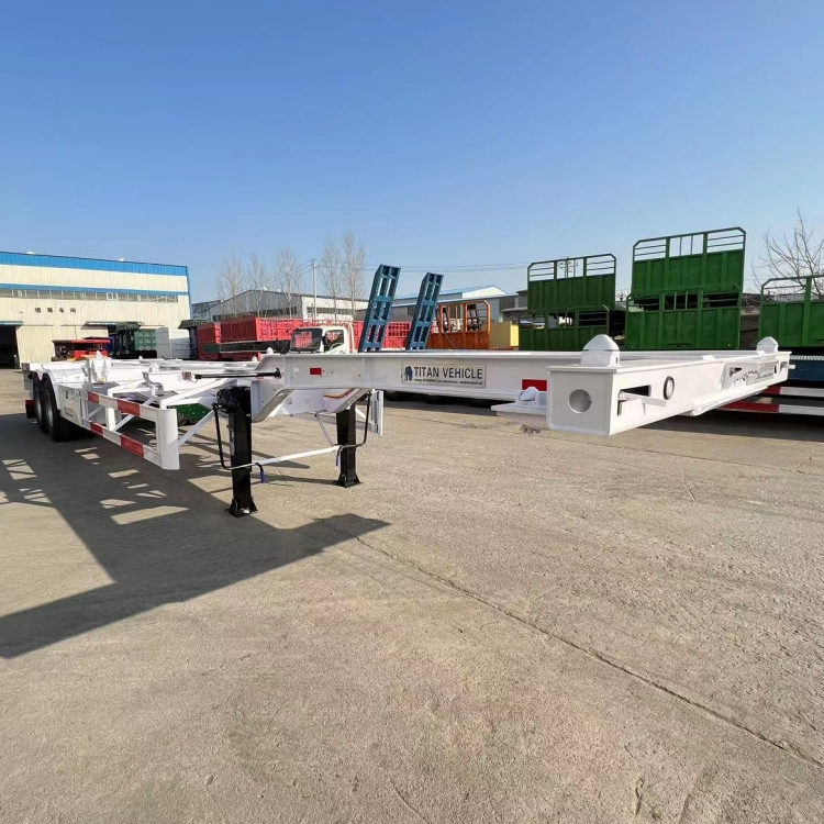 2 Axle 40ft Gooseneck Container Skeleton Trailer