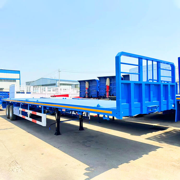 2 Axle Flatbed Truck Trailer